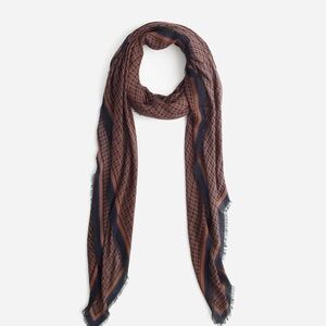 NWOT Madewell Lightweight Soft Rectangular Brown Scarf Sold Out